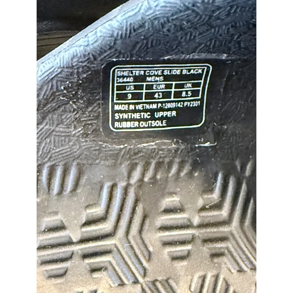 Danner Shelter Cove Slide Black Mens 9 Vibram Sole Sandals 36440‎